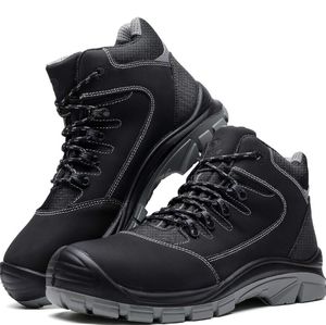 DRKA Men's Steel Toe Work Boots Water Resistant Safety Shoes